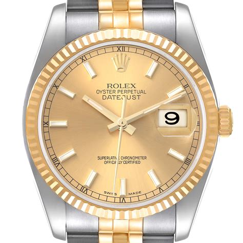 rolex datejust 116233 champagne.